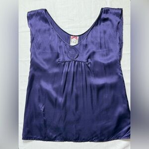 Moana Baraschi By Anthropologie Purple Women’s  100% Silk Top Large